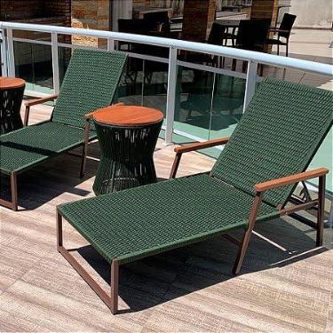 Imagem de Sarah Móveis - Chaise Espreguiçadeira para Piscina de Tela Sling Estrutura em Alumínio Encosto Reclinável com 5 Níveis de Inclinação