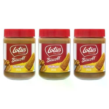Imagem de Kit 03 Pasta Belga de Biscoito Lotus Biscoff Crunchy 380g