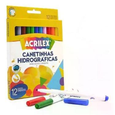 Imagem de Canetinhas Hidrográficas 12 Cores Acrilex