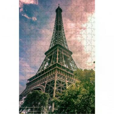 Imagem de Quebra-cabeça Educativo Paris Torre Eiffel 500 Peças para Memória e Concentração em MDF Coleção Tea e Amor