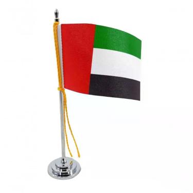 Imagem de Mini Bandeira De Mesa Emirados árabes 15 Cm Poliéster