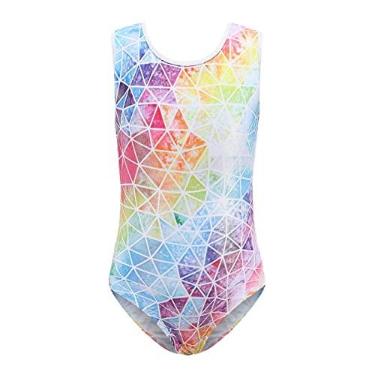 Imagem de Tachiuwa Collants para, roupa de ginástica rítmica para ginástica atlética de uma peça colorida para crianças fantasia de dança infantil, 10 jardas