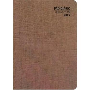 Imagem de Agenda executiva 2027 pão diário  capa luxo marrom - PUBLICAÇÕES PÃO D