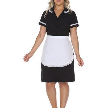 Imagem de Uniforme de copeira camareira governanta Vestido de Copeira + Avental 