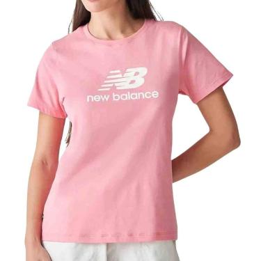 Imagem de Camiseta feminina new balance essentials rosa -, GG, Gum pink