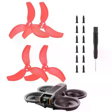 Imagem de Kit completo 4 hélices para Drone DJI Avata 2 Cor:Vermelho - BRDRC, Ve