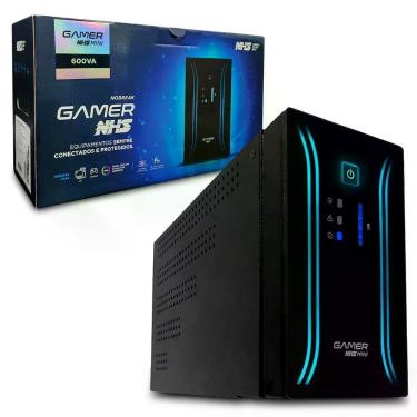 Imagem de Nobreak Gamer Nhs Mini Senoidal, 600va, Ent. Bivolt, Saída 120v, 6 Tomadas, Rj-45-usb - 91.g0.006000