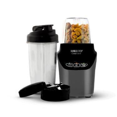 Imagem de Liquidificador e Processador Mallory Gourmet - 1000W, 6 Lâminas em Aço Inox, Tritura Gelo, Painel Easy Touch, 2 Copos Tritan com Tampas - 127V
