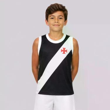 Imagem de Regata Vasco Vivaz Infantil Preta - Braziline, 6 ANOS