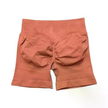 Imagem de Shorts De Yoga E Corrida Femininos De Cintura Alta Sem Costura, Elásti