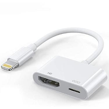 Imagem de Adaptador Apple Lightning para HDMI, cabo Dongle AV digital certificado MFi para iPhone/iPad para sincronizar tela na TV/projetor/monitor