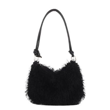 Imagem de Bolsa transversal moderna versátil e prática bolsa de ombro excelente artesanato perfeita para várias ocasiões, Preto