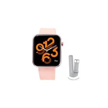 Imagem de SmartWatch Kabum smart 500, Rosé, Pulseira Extra Cinza, Compatível IoT Tuya - KBSAC007