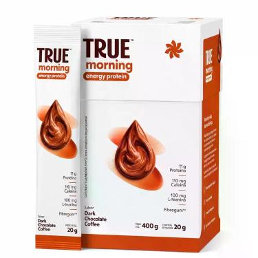 Imagem de True Morning Energy Protein Dark Chocolate Coffee - True Source 20 Sac
