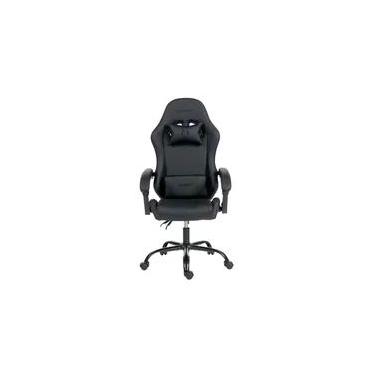 Imagem de Cadeira Gamer Husky Storm 100, Até 120kg, Almofadas, Reclinável 135º, PU, Preta - HCG100PT