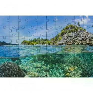 Imagem de Quebra-cabeça Paisagens Lindas Praias de 300 Peças para Exercitar Memória e Concentração Indicado para Idosos Coleção