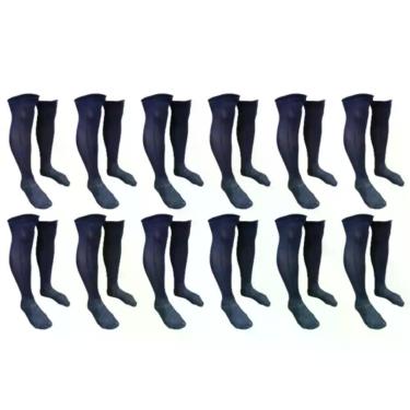 Imagem de Meião De Futebol Delfia Popular Adulto Kit Com 12 Pares 38 a 44, Marin