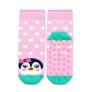 Imagem de Meia kids Rosa com antiderrapante aroma de morango - LEKE MEIAS