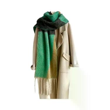 Imagem de Cachecol Elegante De Imitação De Cashmere Com Franjas Para Homens E Mu