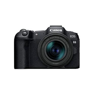 Imagem de Câmera Mirrorless Canon EOS R8 Full-Frame, 24,2 MP, Vídeo 4K, com Lente RF24-50mm F4.5-6.3 IS STM, Preta