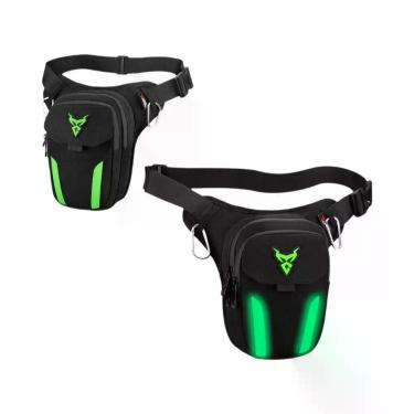 Imagem de Bolsa De Cintura Impermeável Para Moto Com Luz LED, Bolsa Transversal 