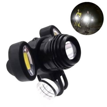 Imagem de Farol Frontal Lanterna de Bike 3 Focos Led Zoom Recarregável - Aton