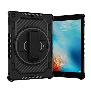 Imagem de Capa para tablet Capa infantil à prova de choque para iPad Pro 9,7" (2017/2018), Alça de mão rotativa de 360 ​​graus Capa resistente resistente, Capa protetora à prova de queda [Suporte] + [Alça de om