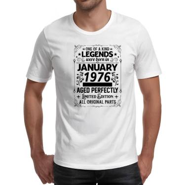 Imagem de Camiseta Unissex Legends Were Born JAN-1976 - Alearts, GG