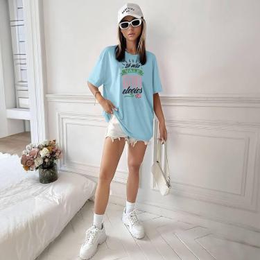 Imagem de Camisa Camiseta Feminina Estampada Não Vale Economizar Elogios 100% Al