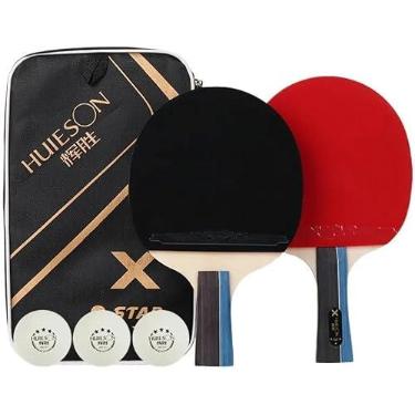Imagem de Raquete de Tênis de Mesa com Bolinha, Kit para Ping Pong
