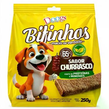 Imagem de Tasty Dog Churrasco 250g Petisco para Cães Bifinho Sabor Carne Assada 