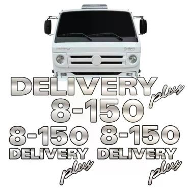 Imagem de Adesivos 8-150 Delivery Plus Emblemas Lateral -capô Cromado Sem Resina Cromado