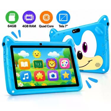 Imagem de Tablet para Criança Android 13 64GB 4GB RAM Tela 7