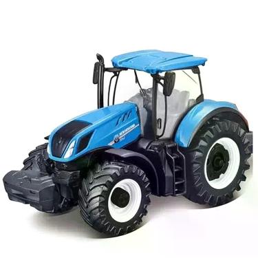Imagem de Farm Tractor T7.315 With Tipping Trailer 10Cm Bburago 31658 - New Holl