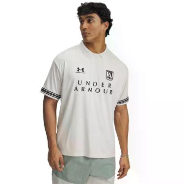 Imagem de Camiseta Futebol Under Armour 96 Terrace Masculina, Bege, M
