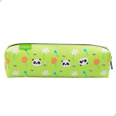 Imagem de Estojo Escolar Infantil Grande Fecho em Zíper, Estampas Coloridas e Divertidas, Ideal para Lápis, Canetas e Material Escolar, Durável, Leve e Perfeito para Escola, Mochila e Dia a Dia (Panda)