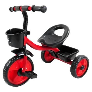 Imagem de Triciclo Infantil Vermelho Atentu com Pedal 3 Rodas Resistente Brinquedo Infantil para Criança 3 Anos Triciclo Menino com Cesto Cestinha para Passeio e Pedal Infantil (Vermelho)