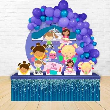 Imagem de Kit Decoração Painel Redondo Festa de Aniversário Infantil Festa do Pijama
