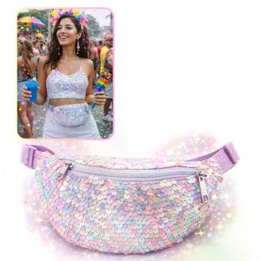 Imagem de Pochete Paetê com Glitter Bloquinho de Carnaval (1 Und) - YA Accessori