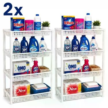 Imagem de Kit 2 Estante Organizadora 4 Andare Fruteira de Chão Cozinha - Yeet
