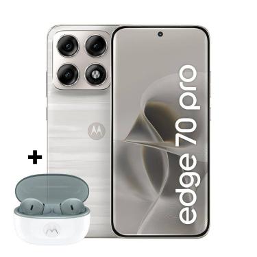 Imagem de Kit Smartphone Motorola Edge 70 Pro 5G 256GB + Moto buds 2, 256GB, Bra