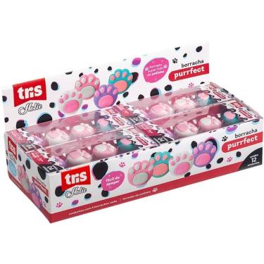 Imagem de Borracha Decorada TRIS Purrfect 4CORES 12X4UNID DP.C/12 - Summit