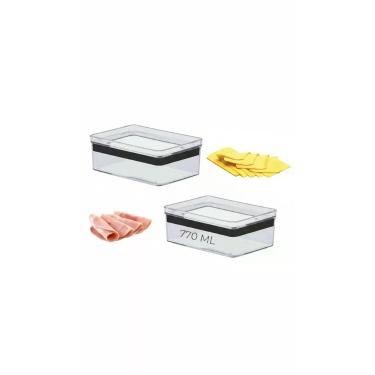 Imagem de Kit 3 Porta Frios 770ml Queijo, Presunto, Salame, Mortadela - Congratu