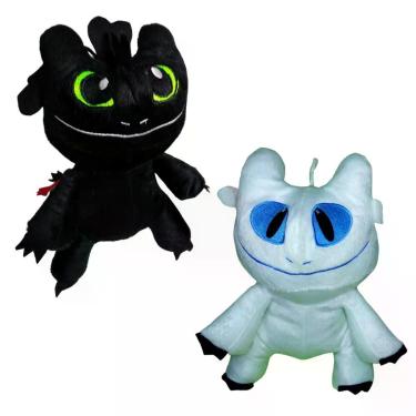 Imagem de 2 Bonecos Pelucia 26 Cm Banguela E Furia Da Luz Antialérgico - pelucia