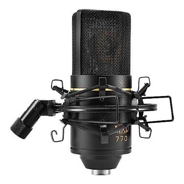 Imagem de MXL Microfone condensador 770 para podcasts, canto, gravação de estúdio em casa, jogos e streaming | XLR | diafragma grande | Cardiod (preto)