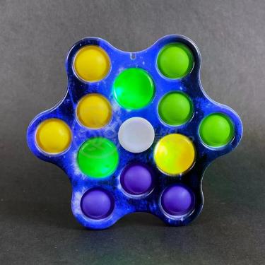 Imagem de Hand Spinner Pop It Led Luminoso Tiktok Sensorial Azul