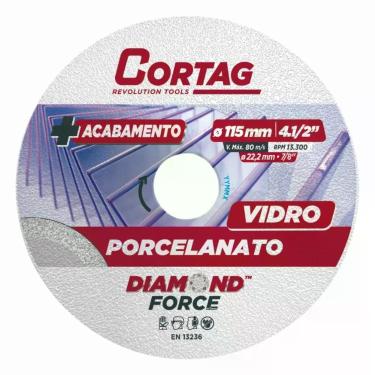 Imagem de Disco De Corte Diamantado Cortag Vidro E Porcelanato 115.mm