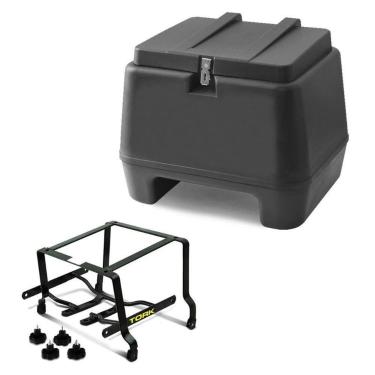 Imagem de Kit baú 80 litros + suporte removível biz 125 2010 e biz 110 - PRO TOR