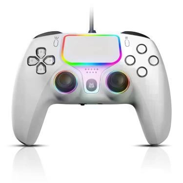 Imagem de Controle com fio para jogos NBCP para PS5, PS4 e PC com giroscópio