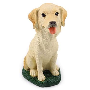 Imagem de Animal Den Boneco de Cachorro de Laboratório Amarelo que Balança a Cabeça para Carro e Mesa de Painel Acessório Divertido